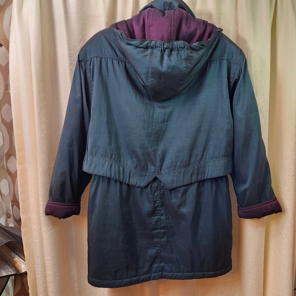 💜 Vtg 90s Forcaster Winter Coat | Iridescent | S 🧥 - Picture 13 of 13